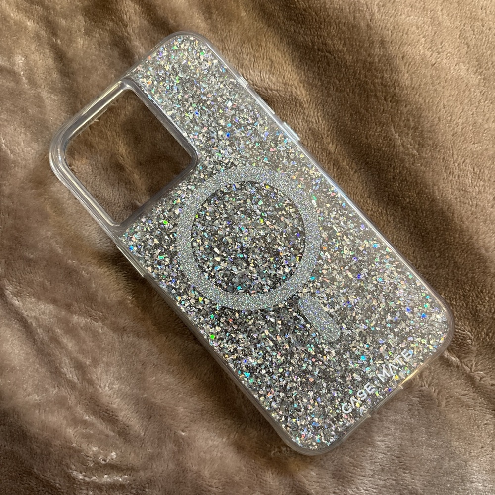 Case Mate Glitter Silver Phone Case